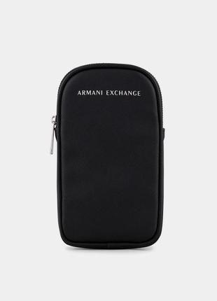 Чорний чохол сумка для смартфону armani