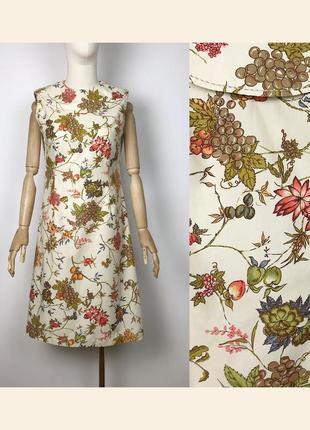 Вінтажна бавовняна сукня з 70-х квітковий принт ретро вінтаж1 фото