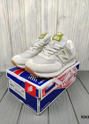 Кроссовки женские new balance 574 classic beige gum