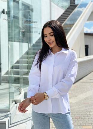 Сорочка базова біла котон