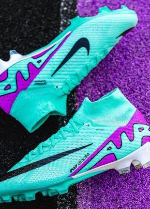 Бутси nike air zoom mercurial superfly ix / копочки найк аір зум з носком / футбольне взуття