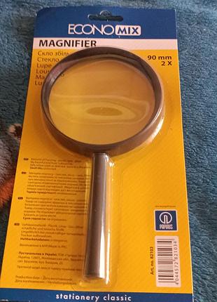 Лупа "economix" 90мм,2-кратне збільш.