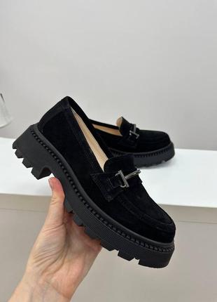 Лоферы замша