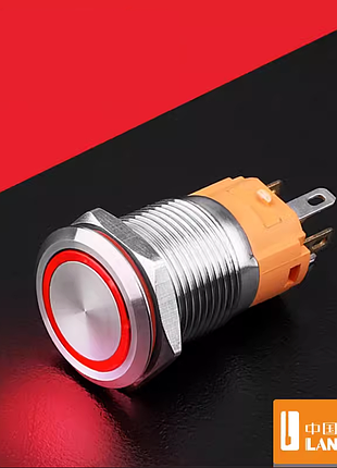 Кнопка антивандальная lanboo / lb16a-p11z-er9-24v-n / lb16a-p11z-e+dyr9-24v-n
