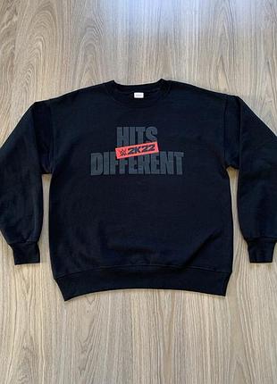 Мужской хлопковый свитшот с принтом hanes wrestling