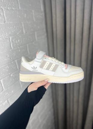 Кросівки жіночі білі adidas forum 84 low white aaa розпродаж9 фото