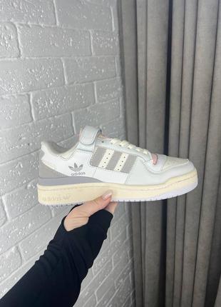 Кросівки жіночі білі adidas forum 84 low white aaa розпродаж6 фото