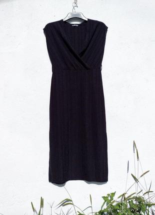 Элегантное чёрное миди платье ambar3 фото
