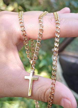 Цепь с кулоном медсплав, медзолото, love 50см цепочка, кулон крестик крептик без каменцев закутня