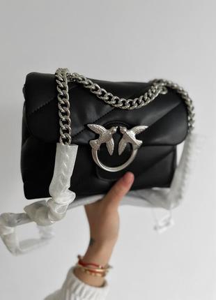 Жіноча сумка pinko premium 21х12х7 чорна