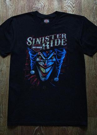 Черная мужская футболка harley davidson размер l