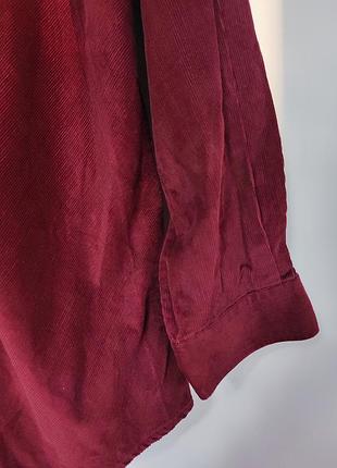 Рубашка рубашка мужская бордовая вельвет прямая широкая повседневная centerline man,...