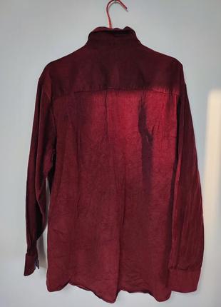 Рубашка рубашка мужская бордовая вельвет прямая широкая повседневная centerline man,...