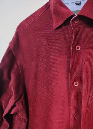 Рубашка рубашка мужская бордовая вельвет прямая широкая повседневная centerline man,...