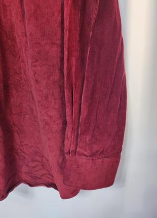 Рубашка рубашка мужская бордовая вельвет прямая широкая повседневная centerline man,...