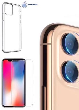Комплект захисне скло чохол айфон iphone 11, 11 pro, 11 pro m