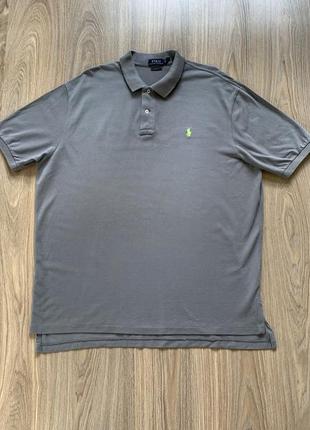 Мужская винтажная хлопковая поло футболка  polo ralph lauren classsic fit