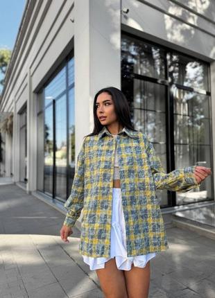 Женская рубашка в клетку