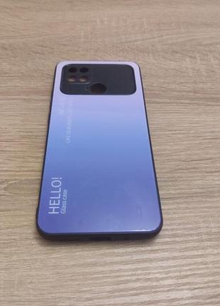 Бампер glass case для xiaomi poco c40
