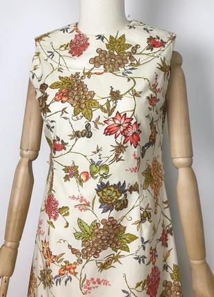 Вінтажна бавовняна сукня з 70-х квітковий принт ретро вінтаж4 фото
