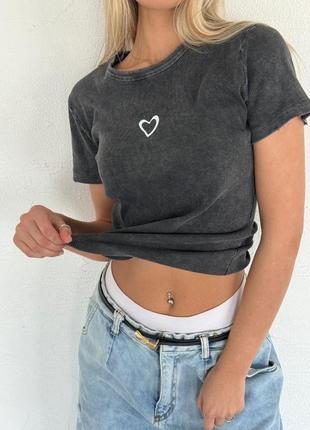 550 грн🖤турецька футболка жіноча з потертостями в стилі зара3 фото
