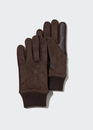 Рукавички зі штучної замші на підкладці heattech uniqlo