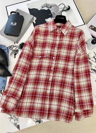 Сорочка в клітинку в стилі balenciaga