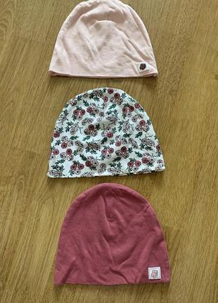 Шапочка тонка набір 3 шт 6-9 місяців