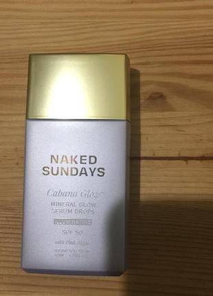 🔥-60%🔥 солнцезащитный тонирующий крем naked sundayscabana glow™ spf50 mineral glow serum drops3 фото