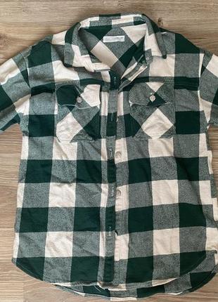 Теплая рубашка в клетку