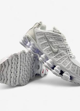 Кросівки (nike GREY shox tl white silver) унісекс 🌚❤️