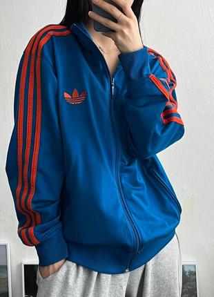 Спортивная олимпийка синяя adidas размер s