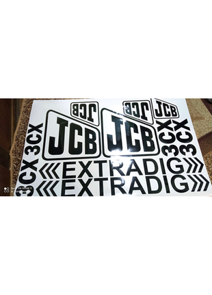 Наклейки на екскаватор jcb 3cx спецтехніку