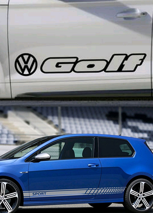 Наклейки на авто автомобіль фольксваген гольф volkswagen golf