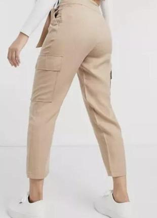 Брюки карго брюки карго бежевые брюки тонкие брюки из тенселя тенсель брюки с карманами