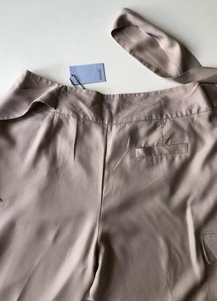 Брюки карго брюки карго бежевые брюки тонкие брюки из тенселя тенсель брюки с карманами