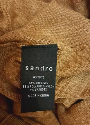 Блуза, кофта люкс бренду sandro, льон, розмір 1