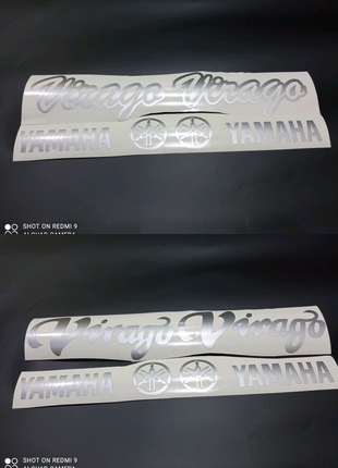 Наклейки на мотоцикл yamaha virago бак