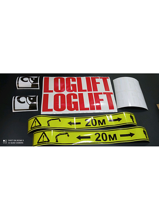 Наклейки на автокран-регуляторах логліфт 92с 92 з loglift 92s shi