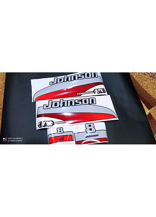 Наклейки на човновий двигун двигун id johnson