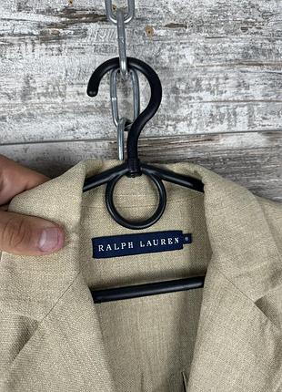 Женский льняной пиджак polo ralph lauren блейзер из льна лён5 фото