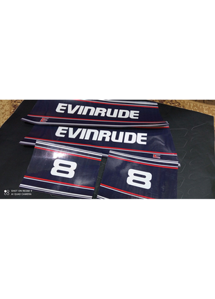 Наклейки на човновий двигун двигун ковпак евінруд evinrude 8 5