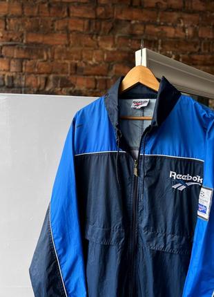 Reebok vintage nylon football soccer uefa 1992 champions league full zip jacket big logo вінтажна, нейлонова куртка2 фото