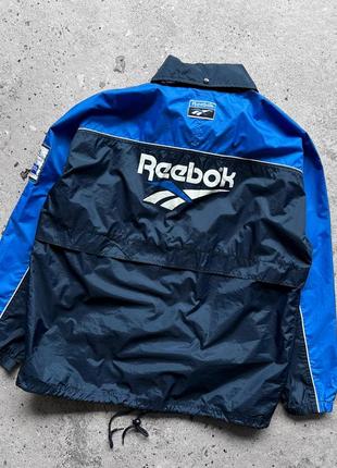 Reebok vintage nylon football soccer uefa 1992 champions league full zip jacket big logo вінтажна, нейлонова куртка7 фото
