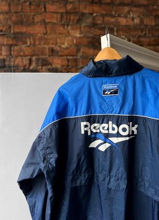 Reebok vintage nylon football soccer uefa 1992 champions league full zip jacket big logo вінтажна, нейлонова куртка4 фото