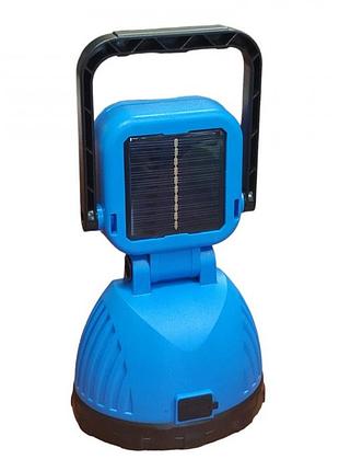 Ручной фонарик-светильник с солнечной панелью 8033c синий r 275