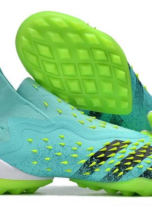 Дитячі сороконожки adidas predator freak + tf / багатошипки адідас предатор / футбольне взуття