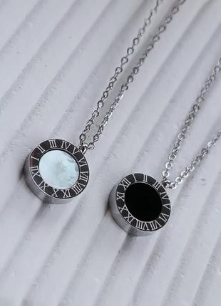 💖 двусторонний кулон 260грн (черная эмаль и перламутр).