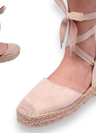 Еспадрільї босоніжки із шнурівкою manor ideal shoes 39, 25см3 фото