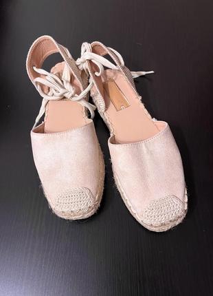 Эспадрильи босоножки с шнуровкой manor ideal shoes 39, 25см4 фото